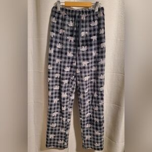 Mountain Ridge Men's Plaid Polar Bear Pajama Bottoms
